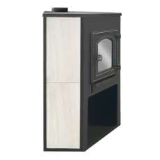 Стальной камин со стеклом ЭТНА (ДТ-4С) угловой Амазонка бай фото  в Гродно