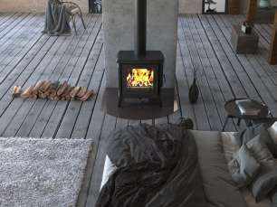 Купить чугунный Печь-камин EVEREST S13 в Гродно фото в интерьере в Гродно