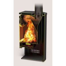 Стальной камин со стеклом Теплодар Кадриль фото в Гродно