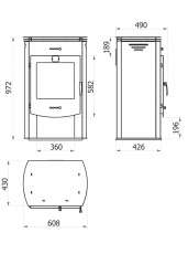 Недорогой печь-камин Теплодар Танго фото габариты в Гродно