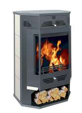 Стальной камин с дровницей Теплодар Румба фото в Гродно