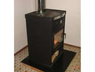 Стальная печь-камин с дровницей Теплодар ОВ-140 (прямой) фото в Гродно