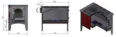 Купить Печь отопительная Везувий В9С в Гродно в Гродно