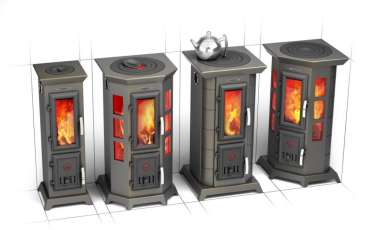 Угловая недорогая печь Термофор Статика Квинта, чёрная бронза фото в Гродно