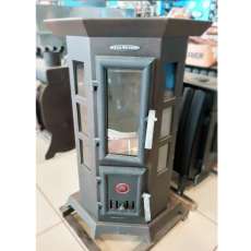 Угловая недорогая печь Термофор Статика Квинта, чёрная бронза фото в Гродно