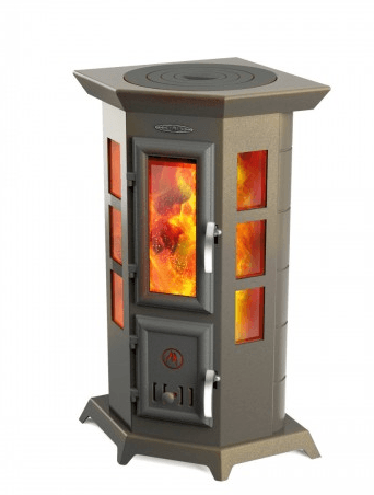 Отопительная печь Термофор Статика Квинта, чёрная бронза Амазонка бай фото в Гродно