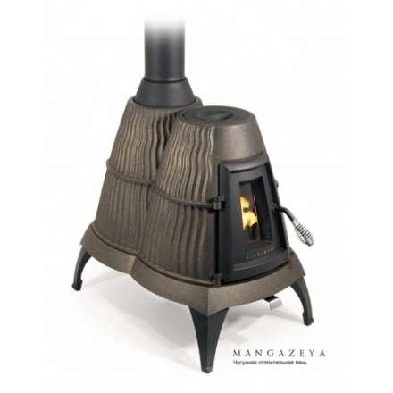 Отопительная печь Термофор Мангазея, чёрная бронза Амазонка бай фото в Гродно