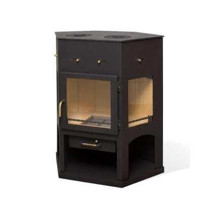 Печь-камин Мета-Бел АОТ 11.0 (в модификации Енисей с плитой") фото в Гродно