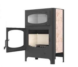 Печь-камин стальной Бавария Эко с духовкой и плитой фото в Гродно