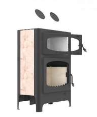 Печь-камин с шамотом Бавария Эко с духовкой и плитой в Гродно