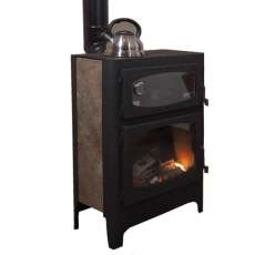 Печь-камин недорогая Бавария Эко с духовкой и плитой фото в Гродно