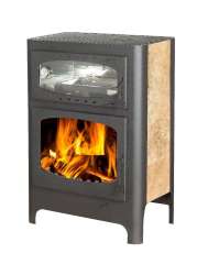 Печь-камин стальной Бавария Эко с духовкой и плитой фото в Гродно