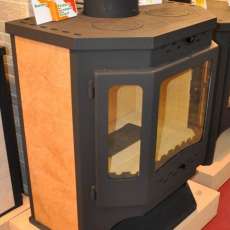Стальной камин с шамотом Бавария призматик с плитой фото в Гродно