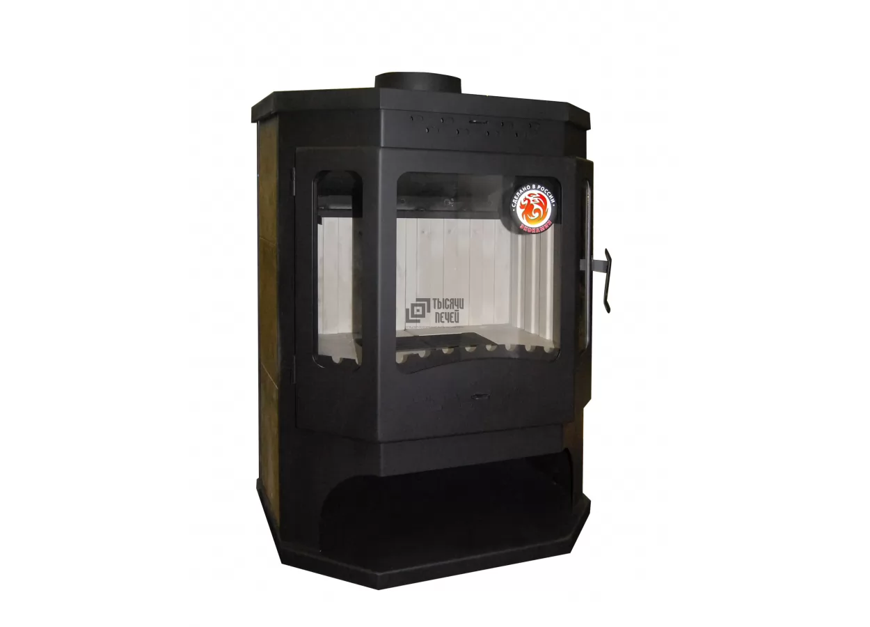 Печь-камин БАВАРИЯ ПРИЗМАТИК с плитой (Экокамин) фото в Гродно