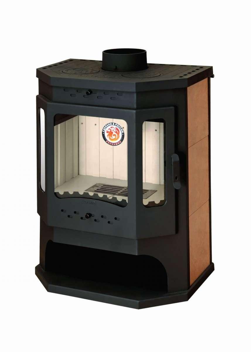 Печь-камин Бавария призматик с плитой Амазонка бай фото в Гродно