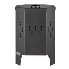 Печь-камин Бавария призматик пристенно-угловой фото сзади в Гродно