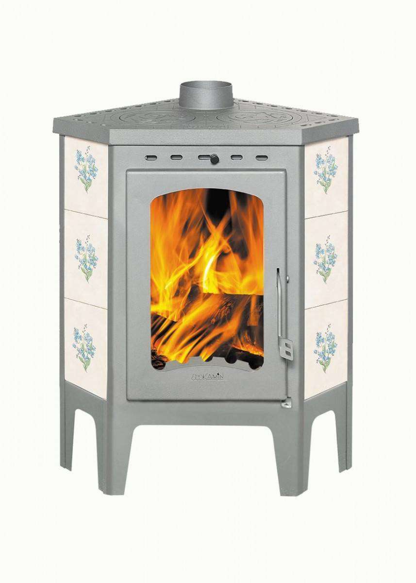 Печь-камин Бавария угловая с плитой незабудка Амазонка бай фото Печь-камин Бавария угловая с плитой незабудка купить в Гродно