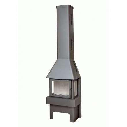 Печь-камин Бавария три стекла графит Амазонка бай фото в Гродно