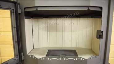 Стальной камин с шамотом Бавария Мюнхен графит фото в Гродно