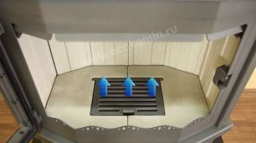 Стальной камин Мюнхен пристенно-угловой графит фото в Гродно