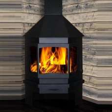 Недорогой камин Мюнхен угловой графит фото в Гродно