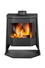 Стальной камин с шамотом Бавария панорама призма с плитой фото в Гродно