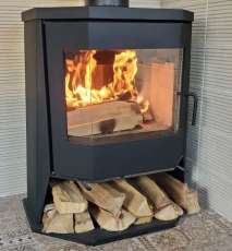 Стальной камин с большим стеклом Бавария панорама призма с плитой фото в Гродно