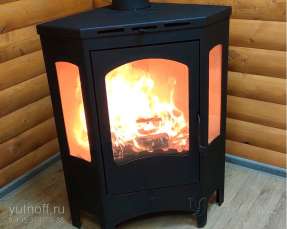 Недорогой камин со стеклами Бавария панорама угловая фото в Гродно