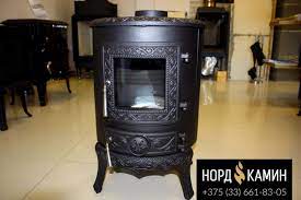 Купить Печь-камин NORDflam Palestro patine в интерьере в Гродно Амазонка бай фото в Гродно