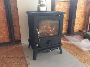 Печь-камин чугунный FireWay Paul в интерьере патина медь Амазонка бай фото в Гродно