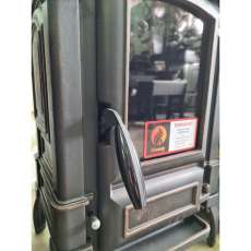 Печь-камин чугунный FireWay Bruno в интерьере патина медь Амазонка бай фото в Гродно