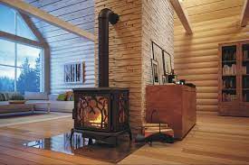 Печь-камин чугунный FireWay Demetra в интерьере Амазонка бай фото в Гродно