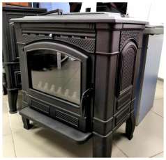 Печь-камин чугунный FireWay Gunter в интерьере патина медь Амазонка бай фото в Гродно