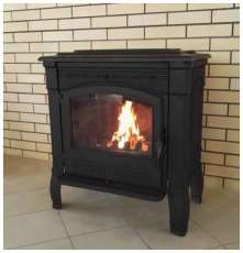 Печь-камин чугунный FireWay Gunter в интерьере патина медь Амазонка бай фото в Гродно