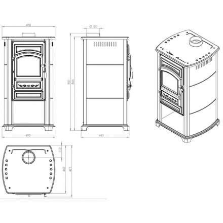Купить Печь-камин NORDflam Merido в Гродно Амазонка бай фото в Гродно