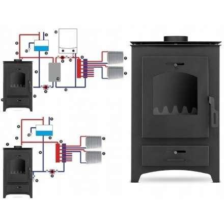 Печь-камин Blist B MAX E с водяным контуром Амазонка бай фото в Гродно