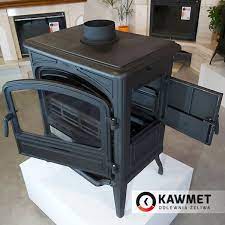 Купить Печь-камин KAWMET Premium EOS S13 (10 кВт) в интерьере чугунный в Гродно фото в Гродно