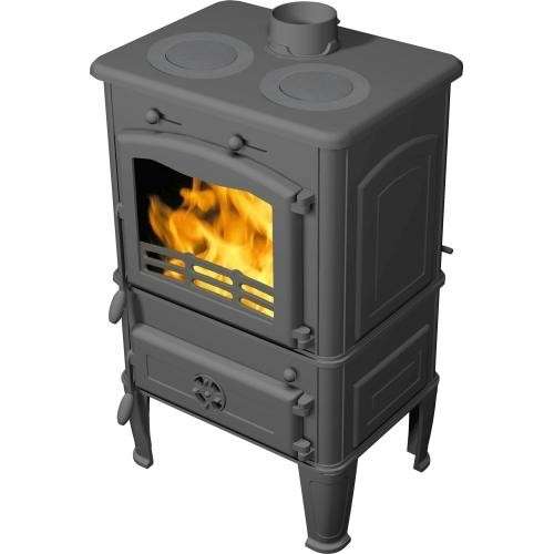 Печь-камин FireWay Dacha с варочной поверхностью чёрный Амазонка бай фото в Гродно