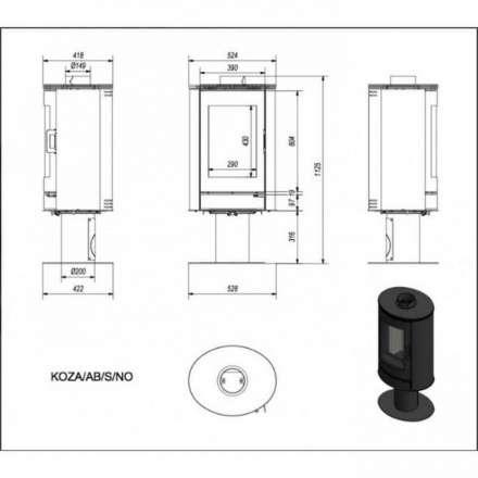 Купить Печь-камин Kratki KOZA/AB/S/N/DR в интерьере в Гродно Амазонка бай фото в Гродно