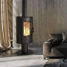 Купить Печь-камин на подставке Kratki KOZA/AB/S/N/DR в интерьере в Гродно Амазонка бай фото в Гродно