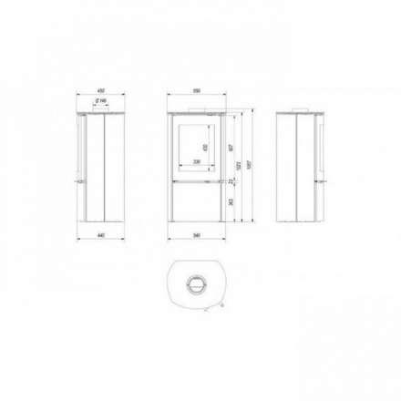 Купить Печь-камин Kratki Falcon 9 в Гродно