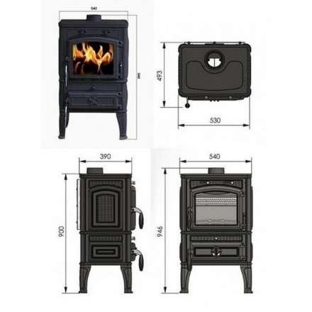 Печь-камин Guca LAVA THERMO из чугуна с водяным контуром в Гродно