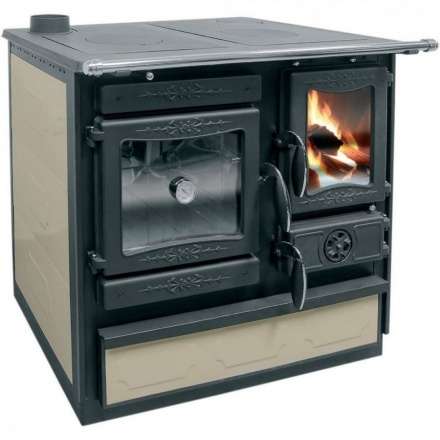 Печь-камин Guca GULIVER с плитой - bordo, cream Амазонка бай фото в Гродно