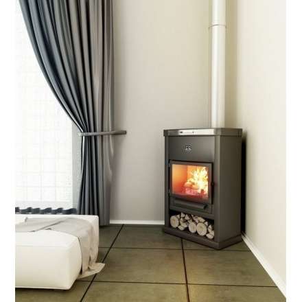 Недорогой камин Теплодар ОВ-140 (угловой) фото в интерьере в Гродно