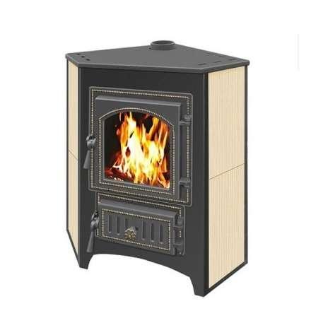 Печь-камин Везувий ПК-01 (270) угловой бежевый 9 кВт Амазонка бай фото в Гродно