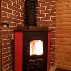 Купить Печь-камин Везувий ПК-01 (270) угловой красный 9 кВт в Гродно в Гродно