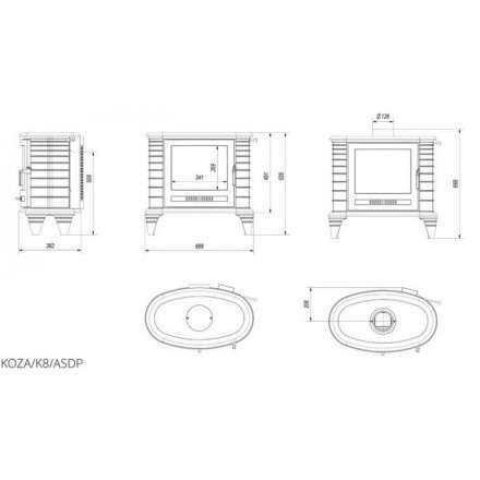 Купить Печь-камин Kratki Koza K8 в Гродно Амазонка бай фото в Гродно