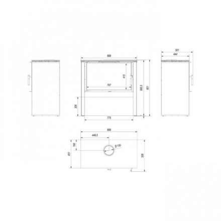 Печь-камин Kratki Juno 12/C Амазонка бай фото в Гродно