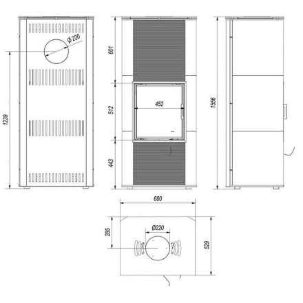 Купить кафельный печь камин Kratki NADIA KAFEL B RYFEL в Гродно