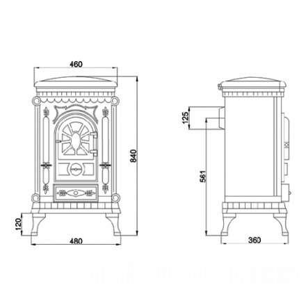 Печь-камин Ambra Eurokom Амбра Амазонка бай фото в Гродно